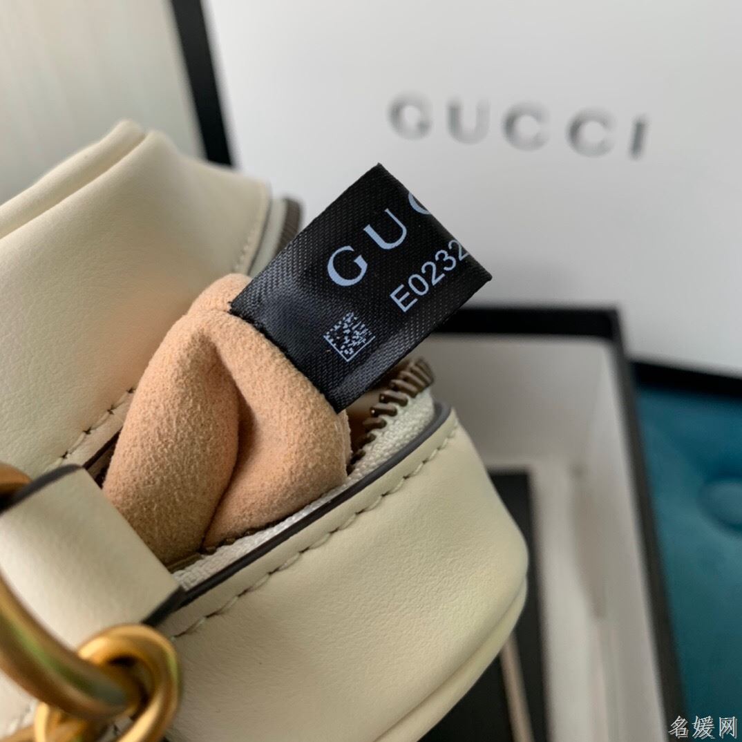 Gucci 448065 双G迷你Marmont绗缝链条古驰斜挎相机包