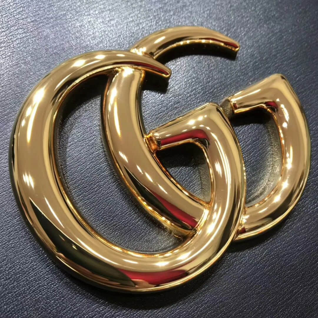 GUCCI/古驰 550130 2019新款皮革双G金色Arli系列大号手