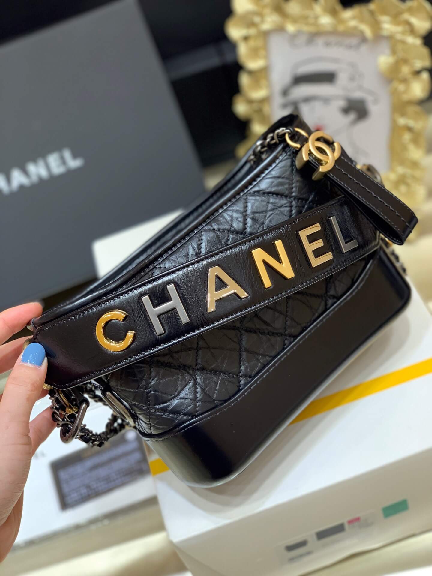 Chanel Gabrielle hobo bag肩带字母流浪包AS0865 AS1582