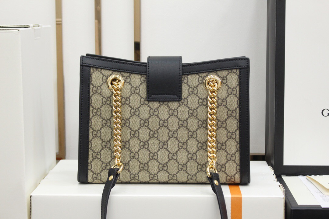 Gucci/古驰 Padlock系列小号GG肩背包 498156黑色