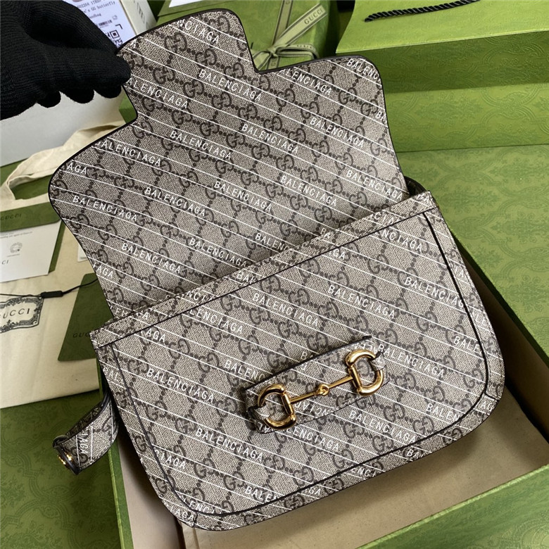 Gucci 602204 The Hacker Project系列马衔扣1955小号手袋