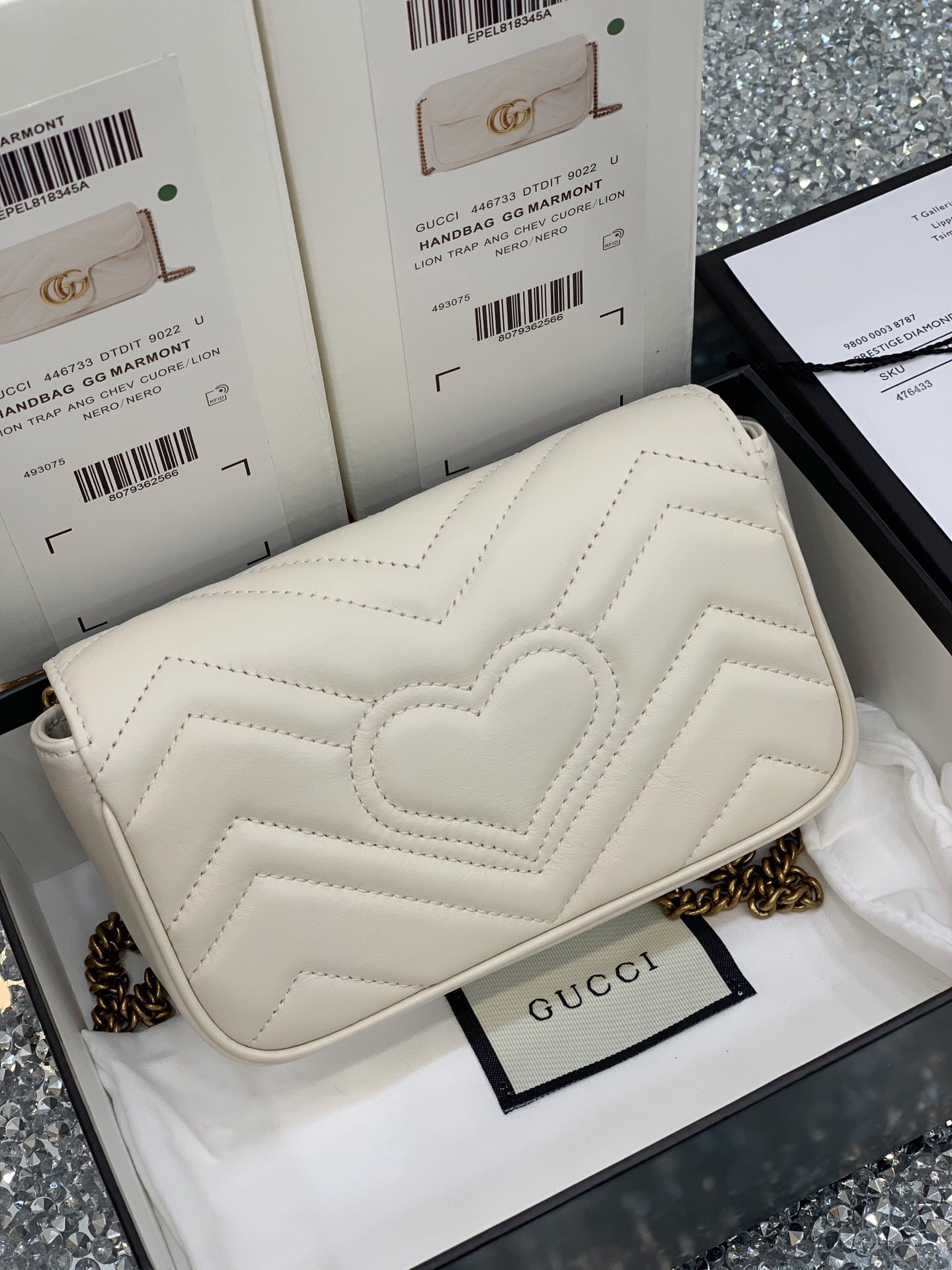 Gucci 476433 GG Marmont系列迷你手袋