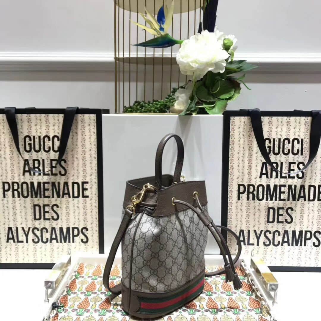 Gucci/古奇 550621 Ophidia系列小号GG水桶包