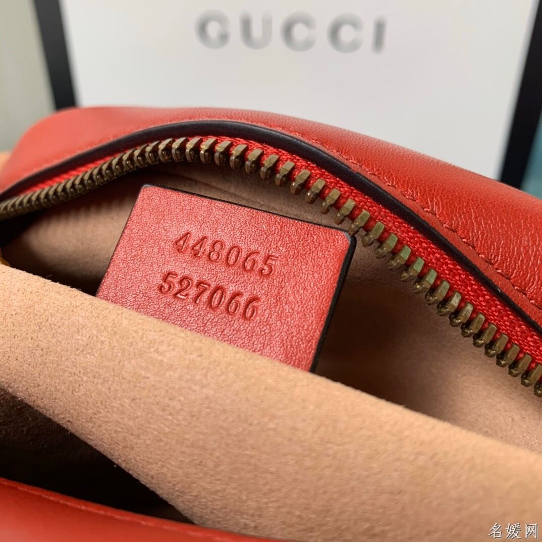 Gucci 448065 双G迷你Marmont绗缝链条古驰斜挎相机包