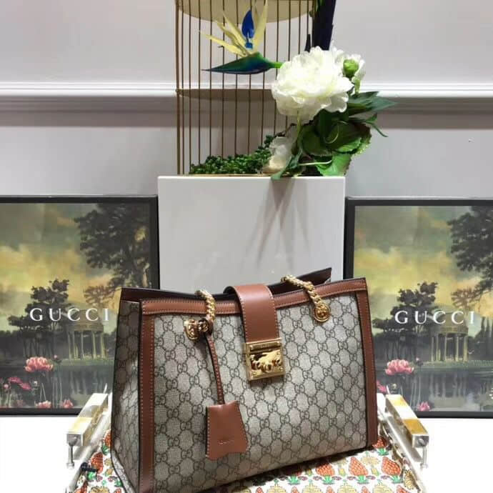 Gucci/古奇 479197 Padlock系列中号GG肩背包