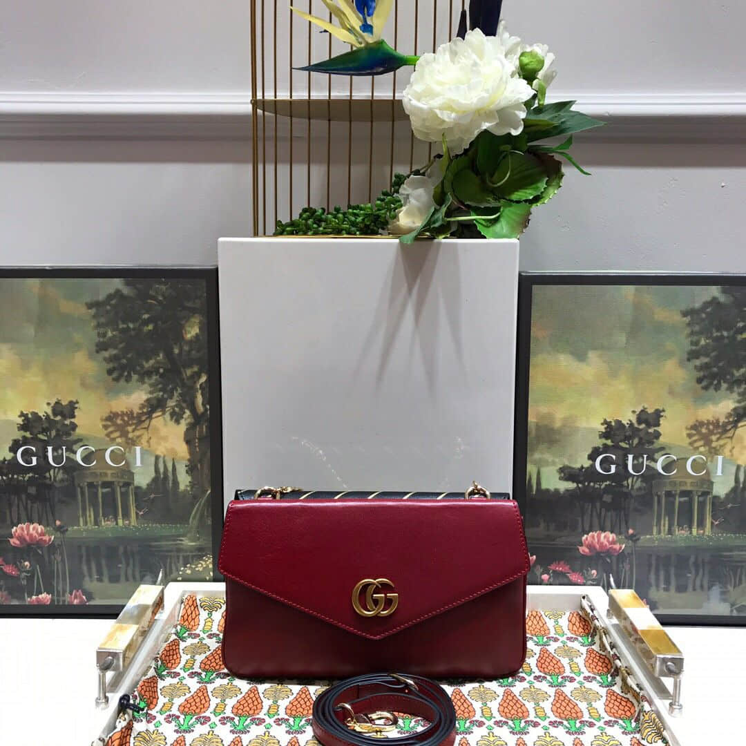 古驰/Gucci 524822水晶虎头中号双面肩背包