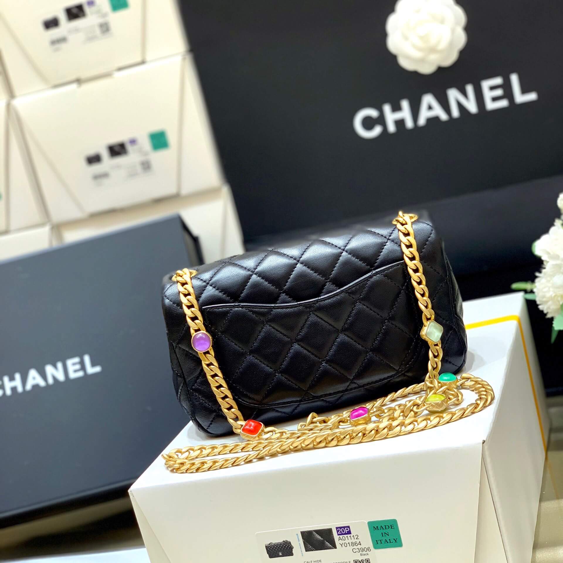 Chanel CF20 Classic flap bag CF宝石包 AS1787黑色