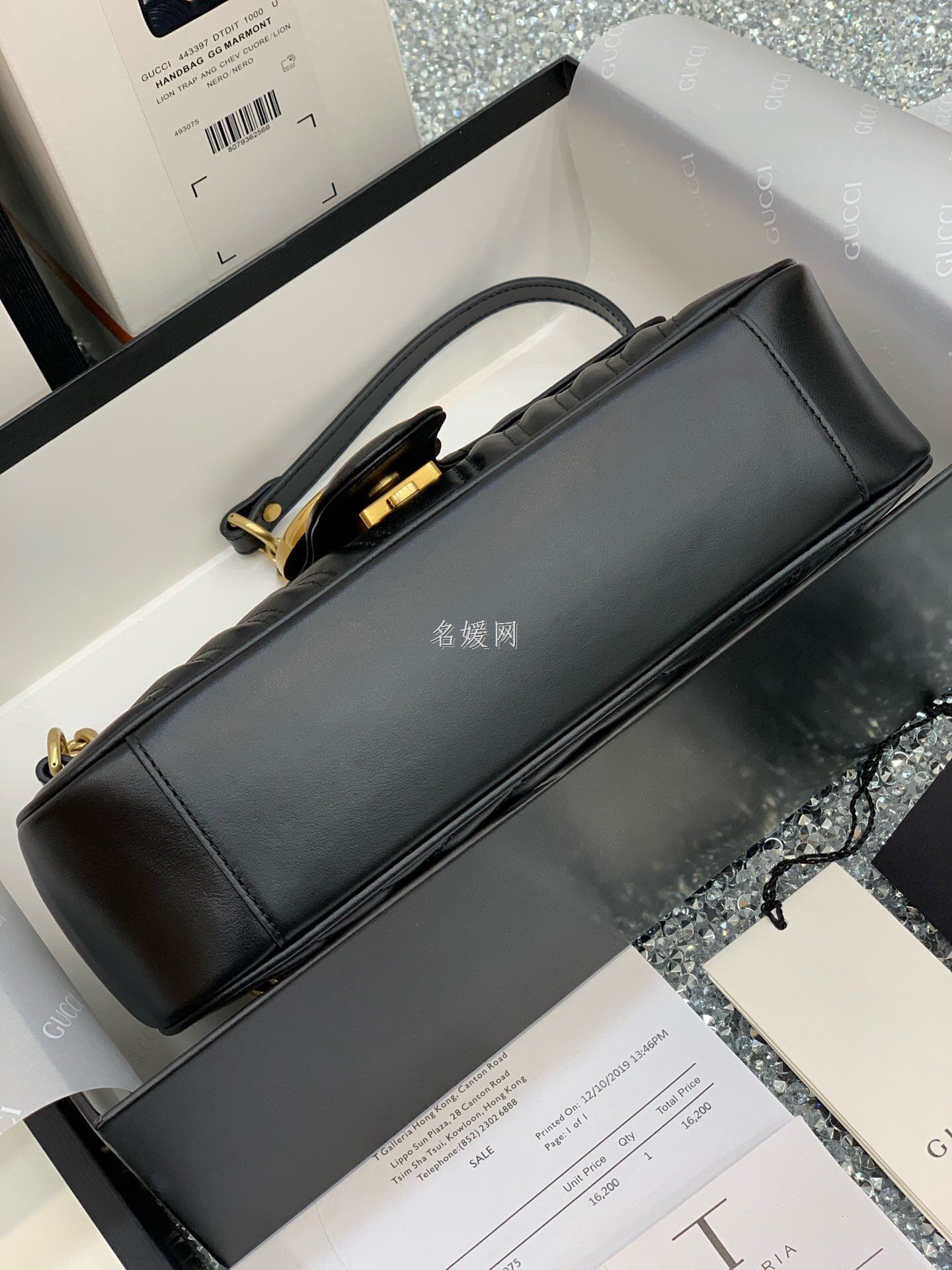 Gucci/古驰 443497 女士GG Marmont中号链条单肩斜挎包