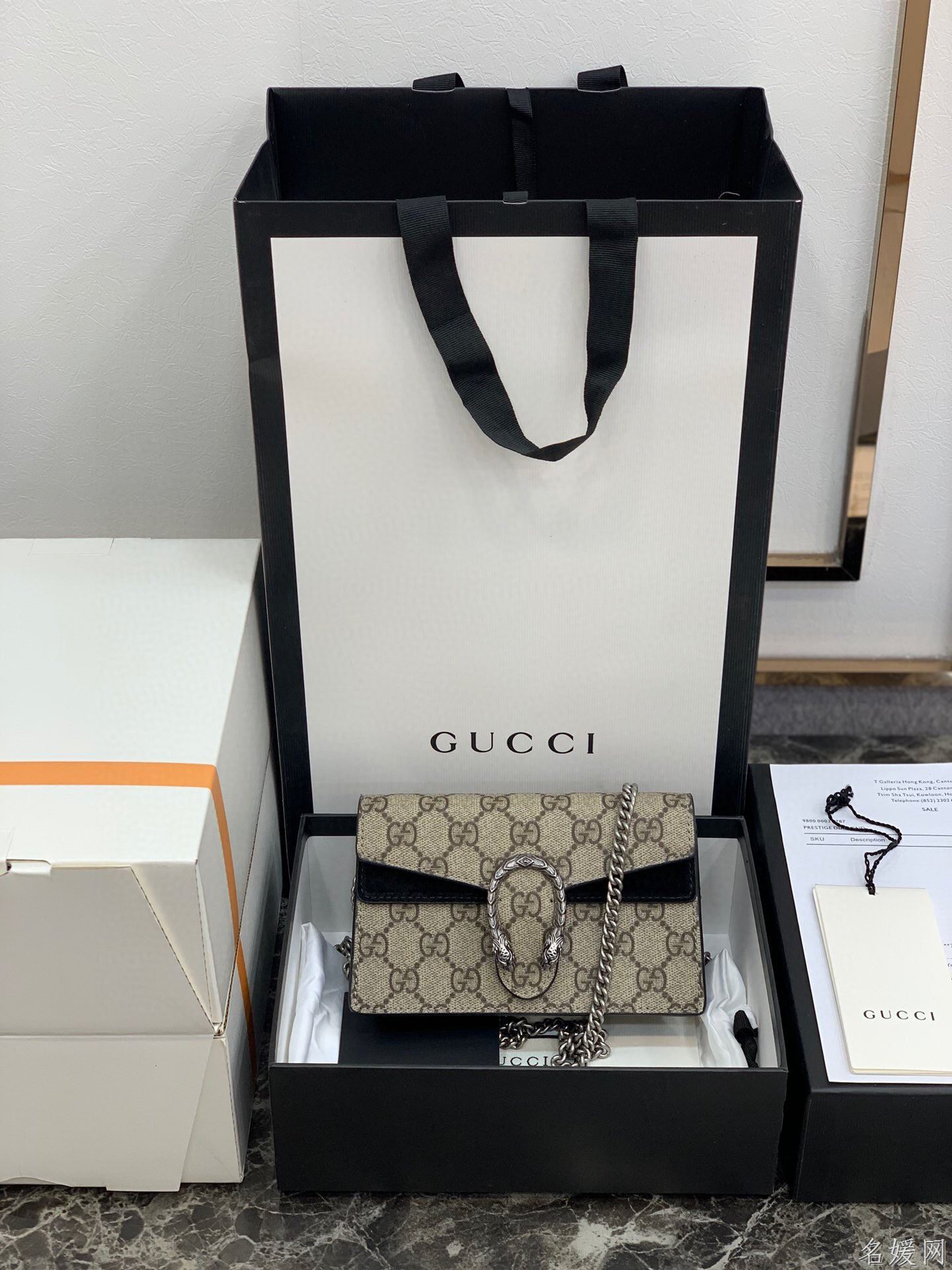 Gucci/古驰 新款Dionysus系列迷你酒神单肩包 476432黑