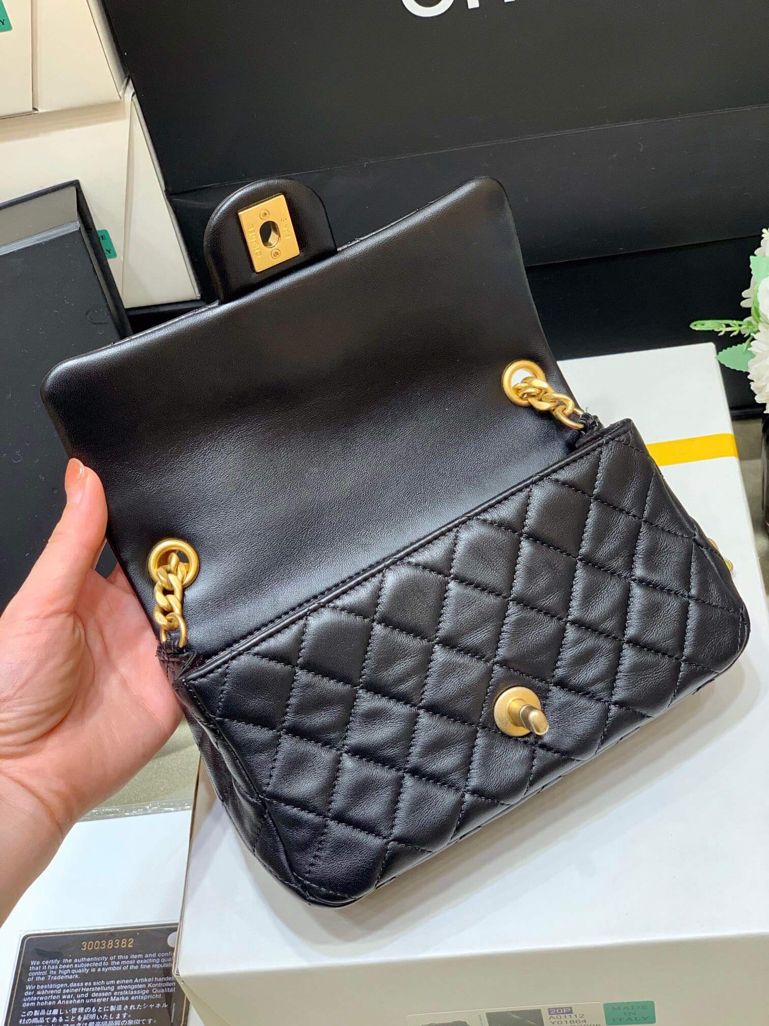 Chanel Classic flap bag CF宝石包 AS2380黑色