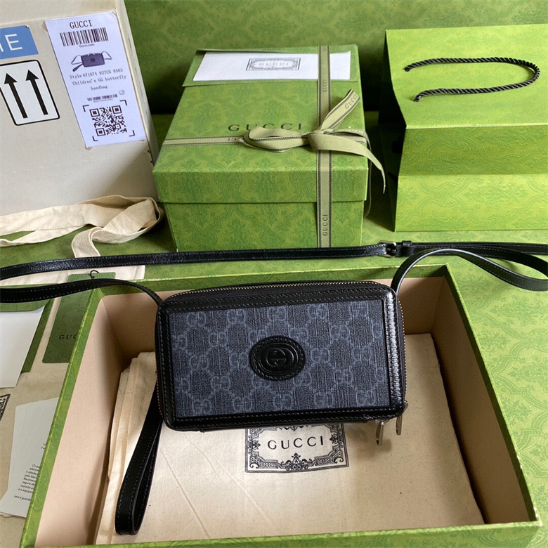 Gucci 671674 92TCG 8563 互扣式双G迷你手袋