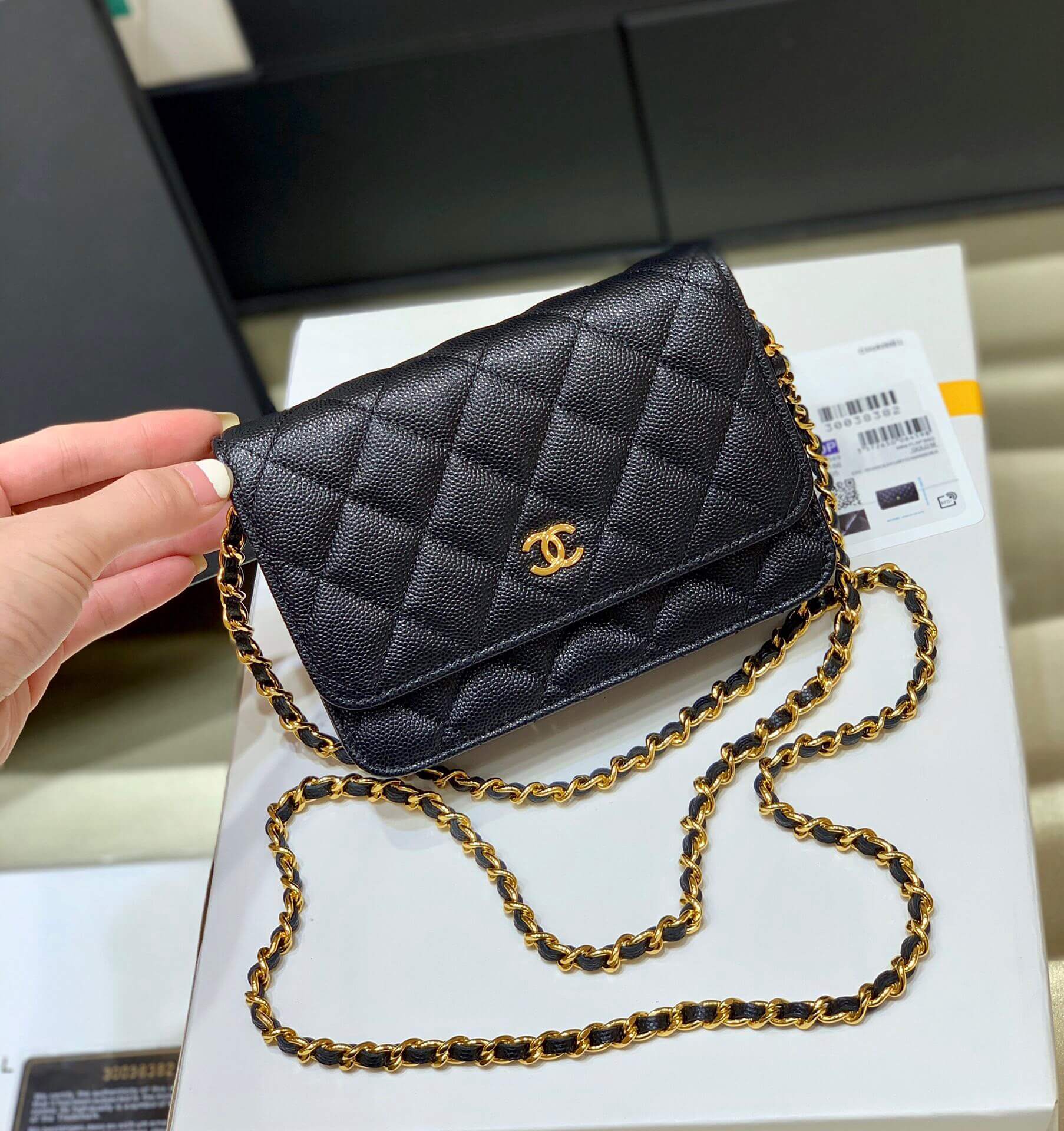 Chanel Mini woc经典款之Wallet on chain单肩斜挎链条包