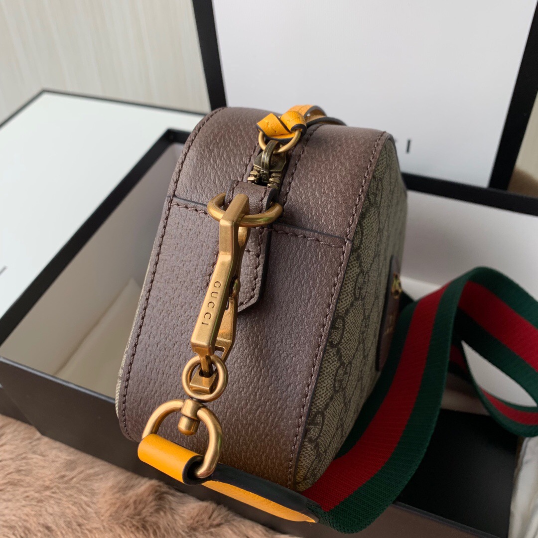 Gucci/古驰 476466 复古风格织带条纹邮差包