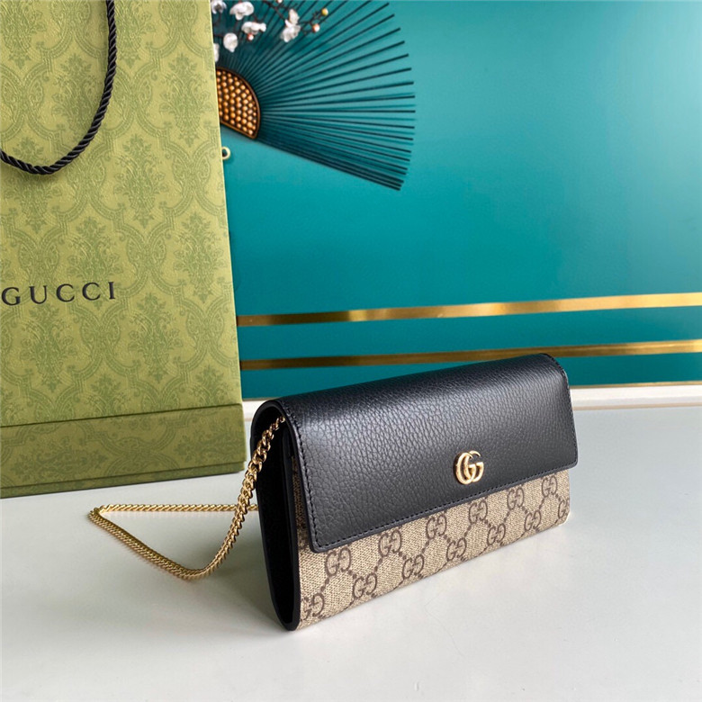 Gucci ‎546585 17WAG 1283 GG Marmont系列链带钱包