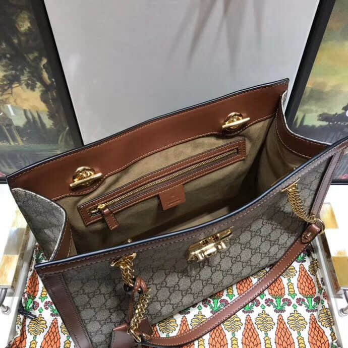 Gucci/古奇 479197 Padlock系列中号GG肩背包