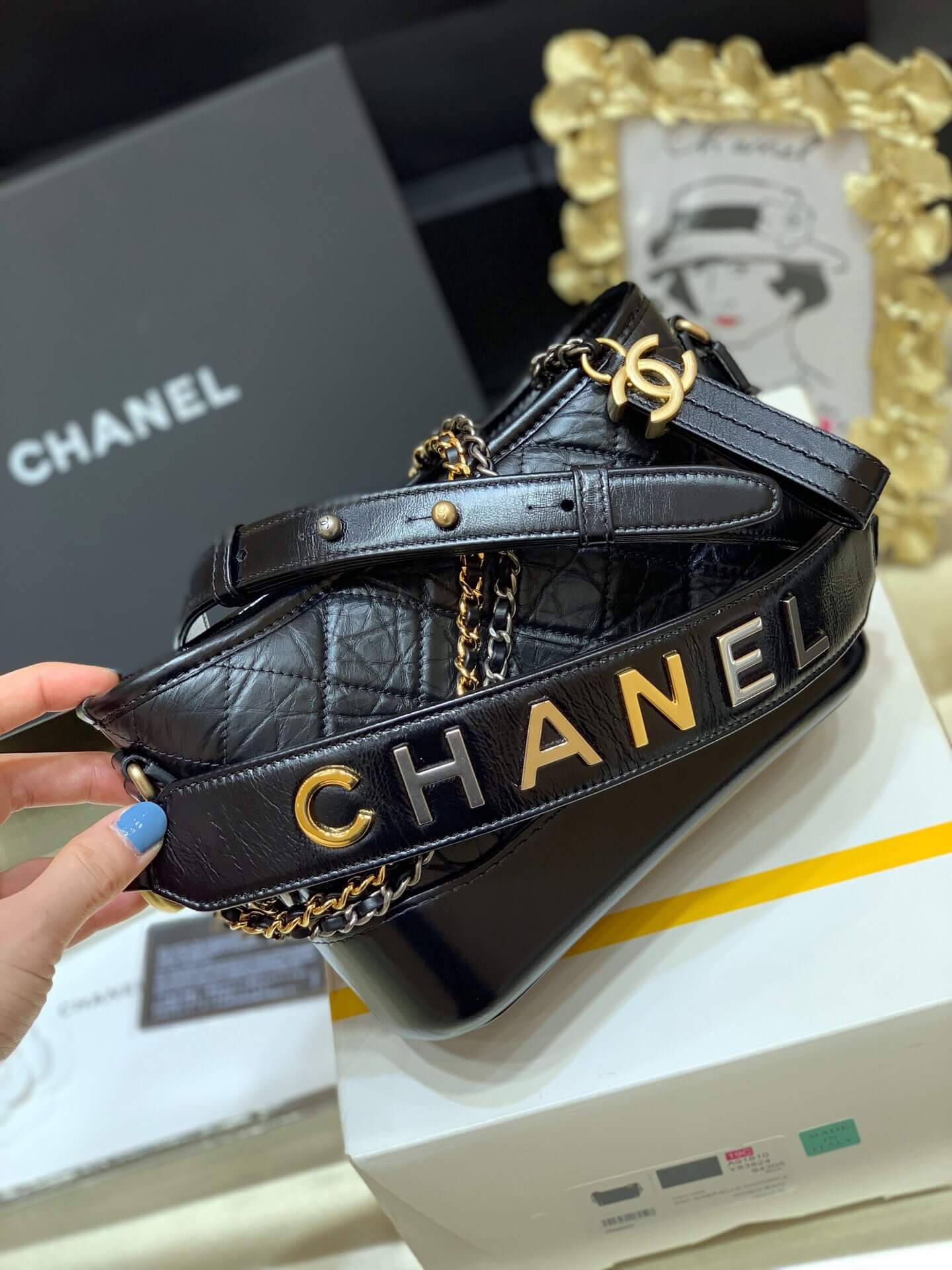 Chanel Gabrielle hobo bag肩带字母流浪包AS0865 AS1582