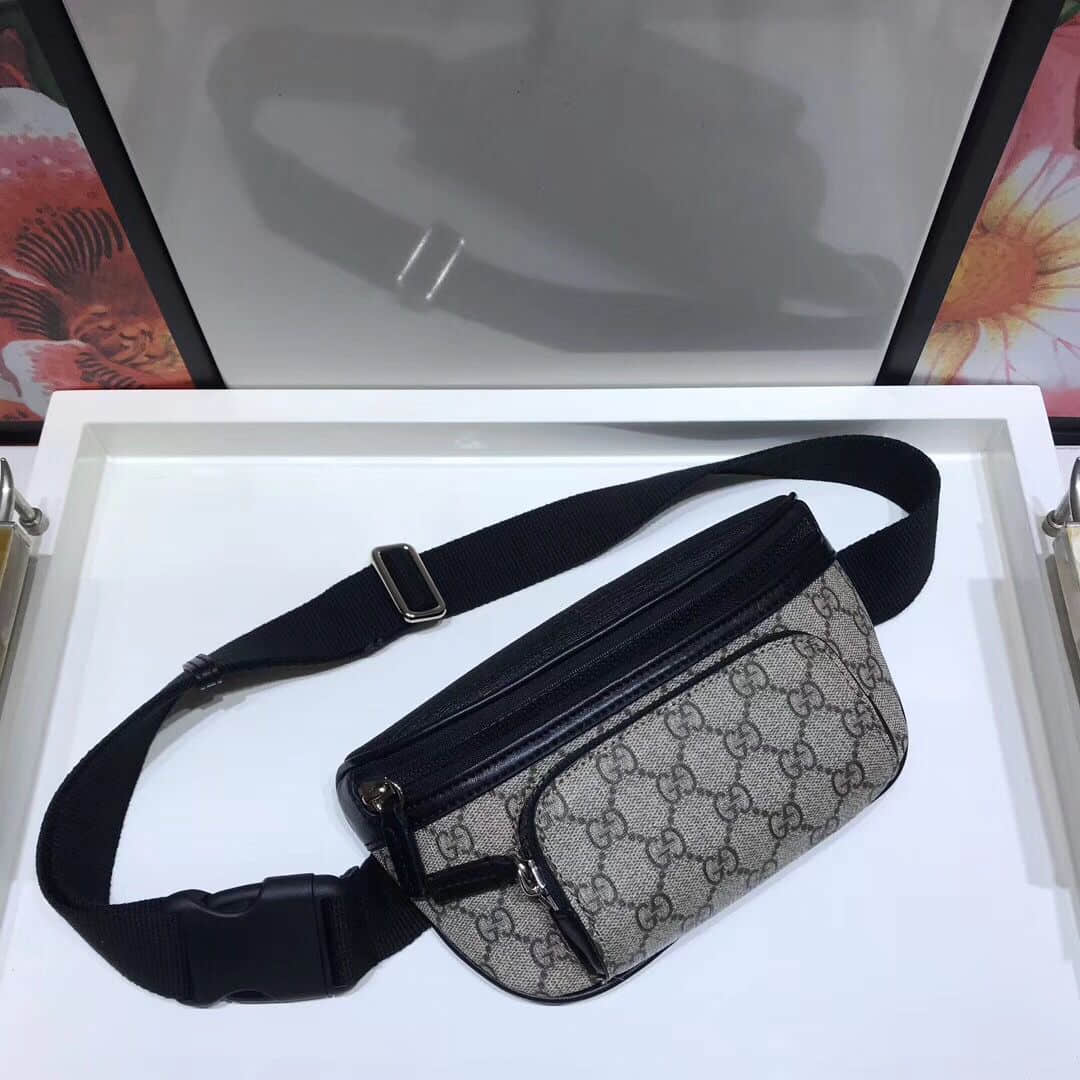 Gucci/古奇 450946 GG Supreme高级人造帆布腰包