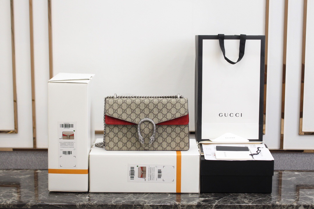 Gucci/古驰 400249 新款Dionysus小号酒神包红色