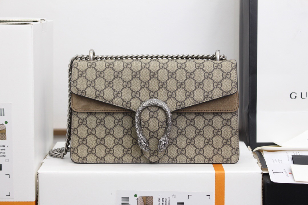 Gucci/古驰 400249 新款Dionysus小号酒神包棕色