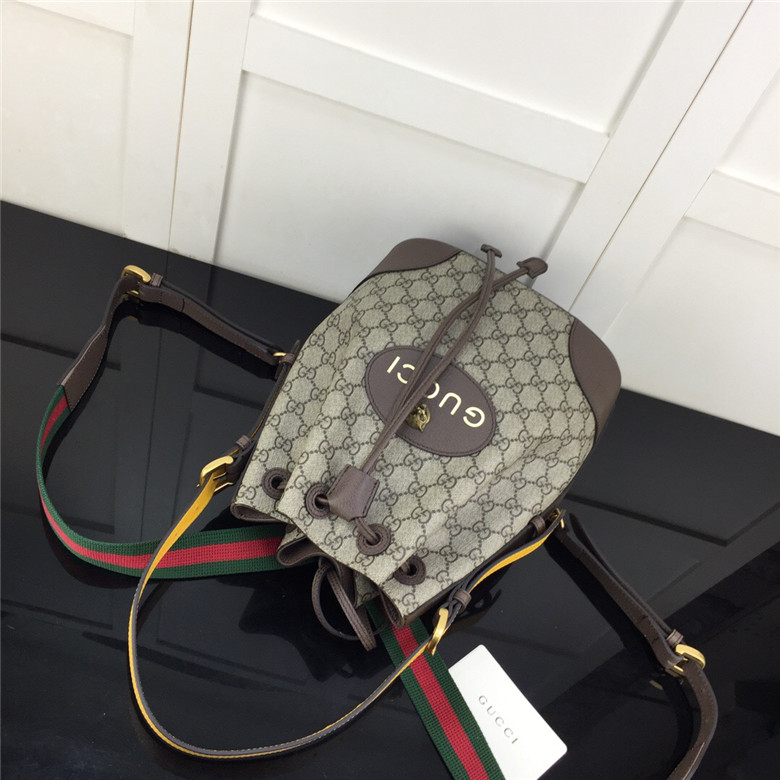 Gucci古驰 473875 Neo Vintage 高级人造帆布水桶包