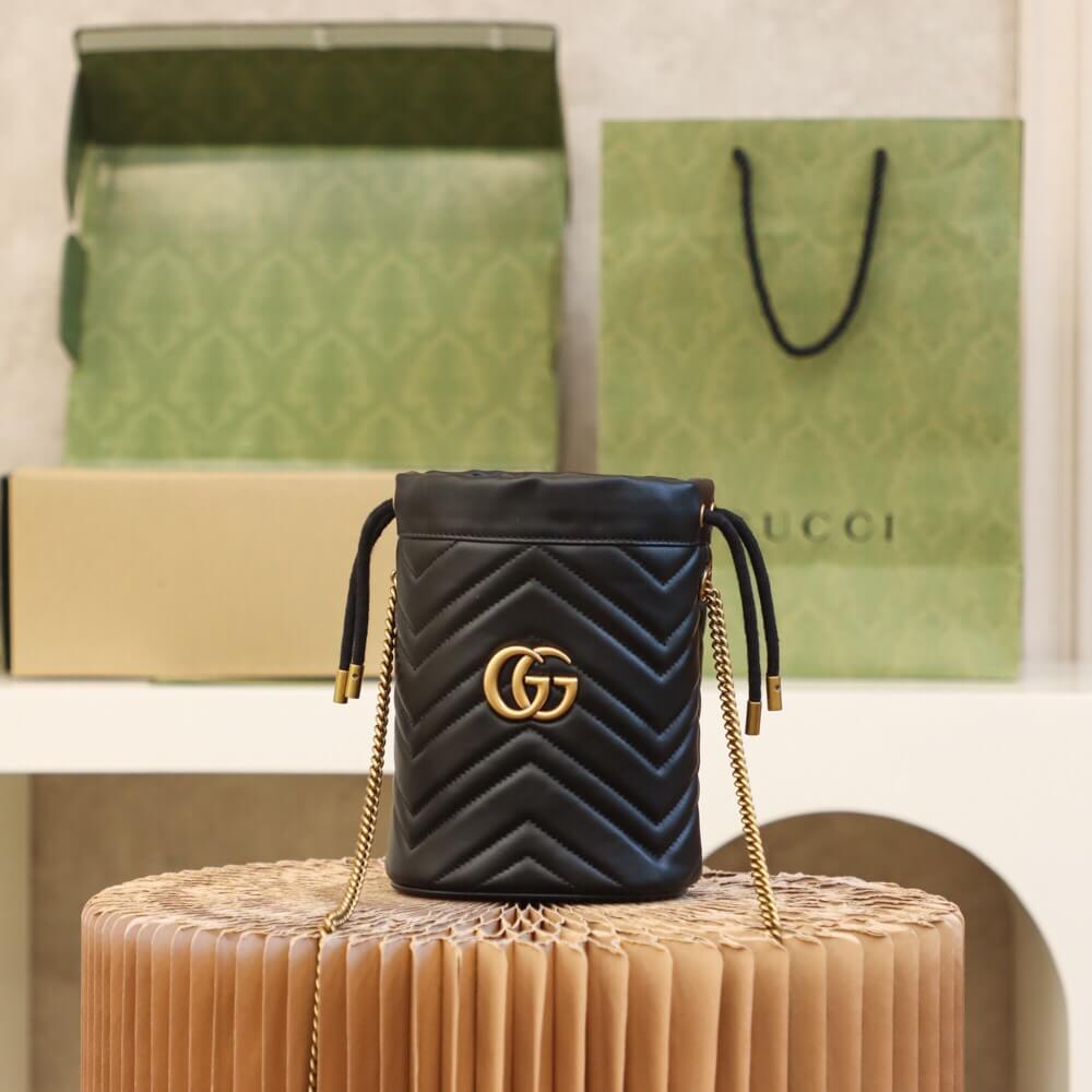 Gucci/古驰 GG Marmont系列小水桶包 575163