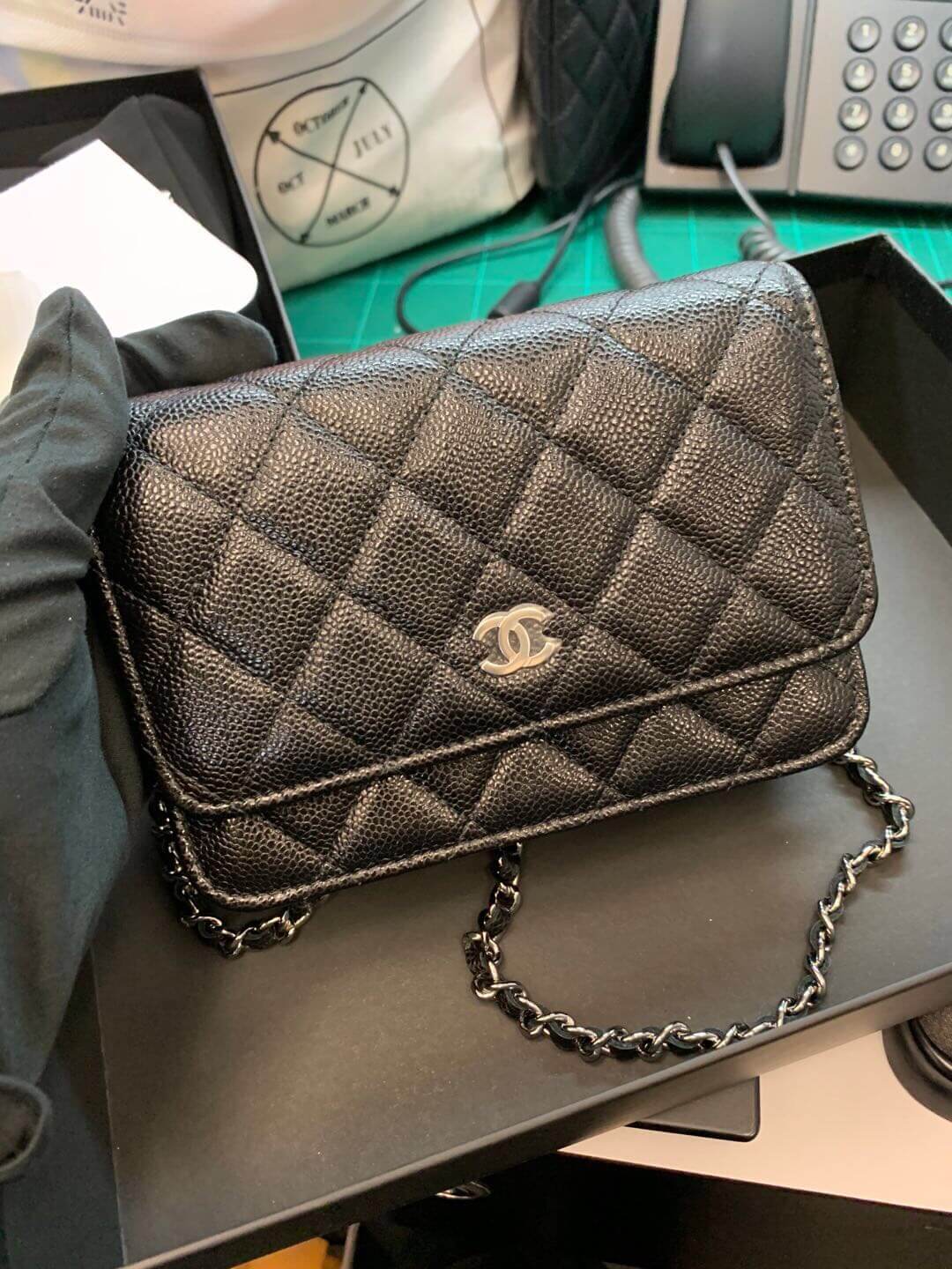 Chanel Mini woc经典款之Wallet on chain单肩斜挎链条包