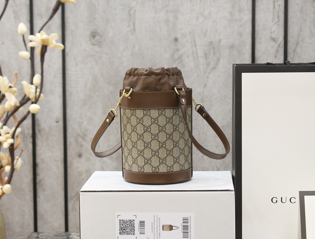 Gucci 马衔扣1955系列小号水桶包 637115 92TPG 8563