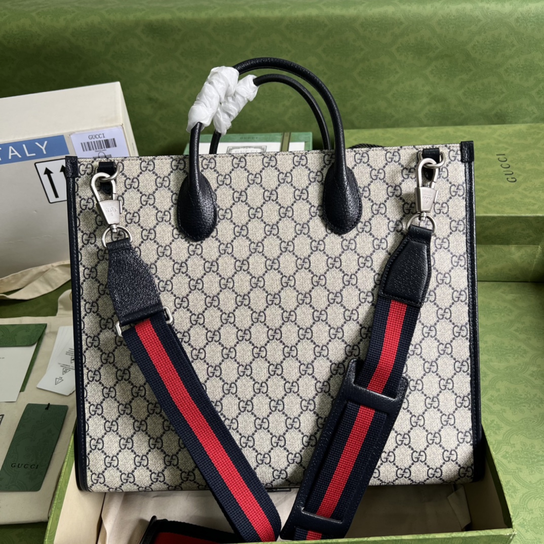 Gucci 674148 92THG 8563 互扣式双G中号托特包