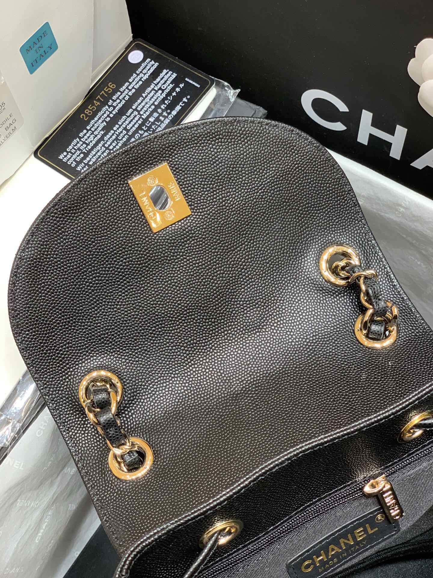 Chanel 小香2020早春新款双背包 AS1371黑色