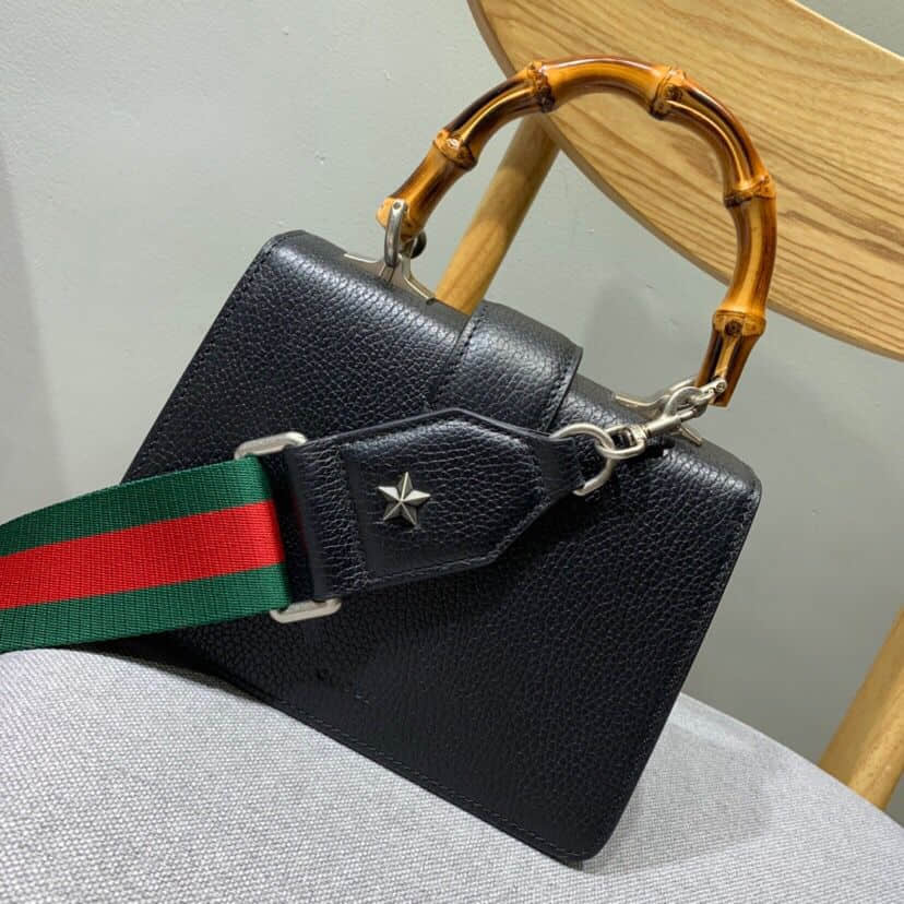 Gucci 523367 Mini Dionysus系列水晶虎头扣竹节手提包