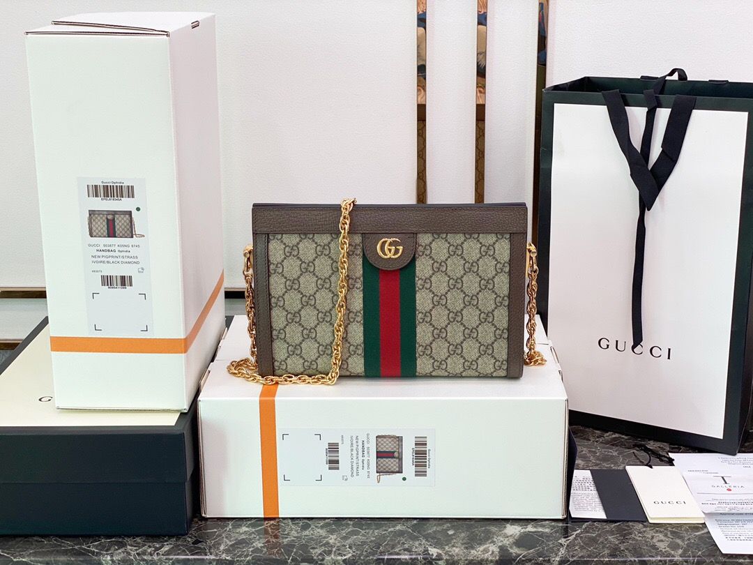 Gucci/古驰 503877 Ophidia链条单肩包