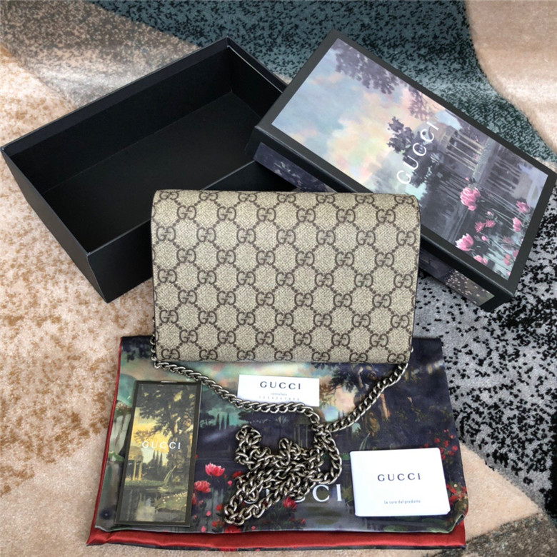 Gucci古驰 ‎401231 KHNSN 8642 Dionysus系列高级人造帆布