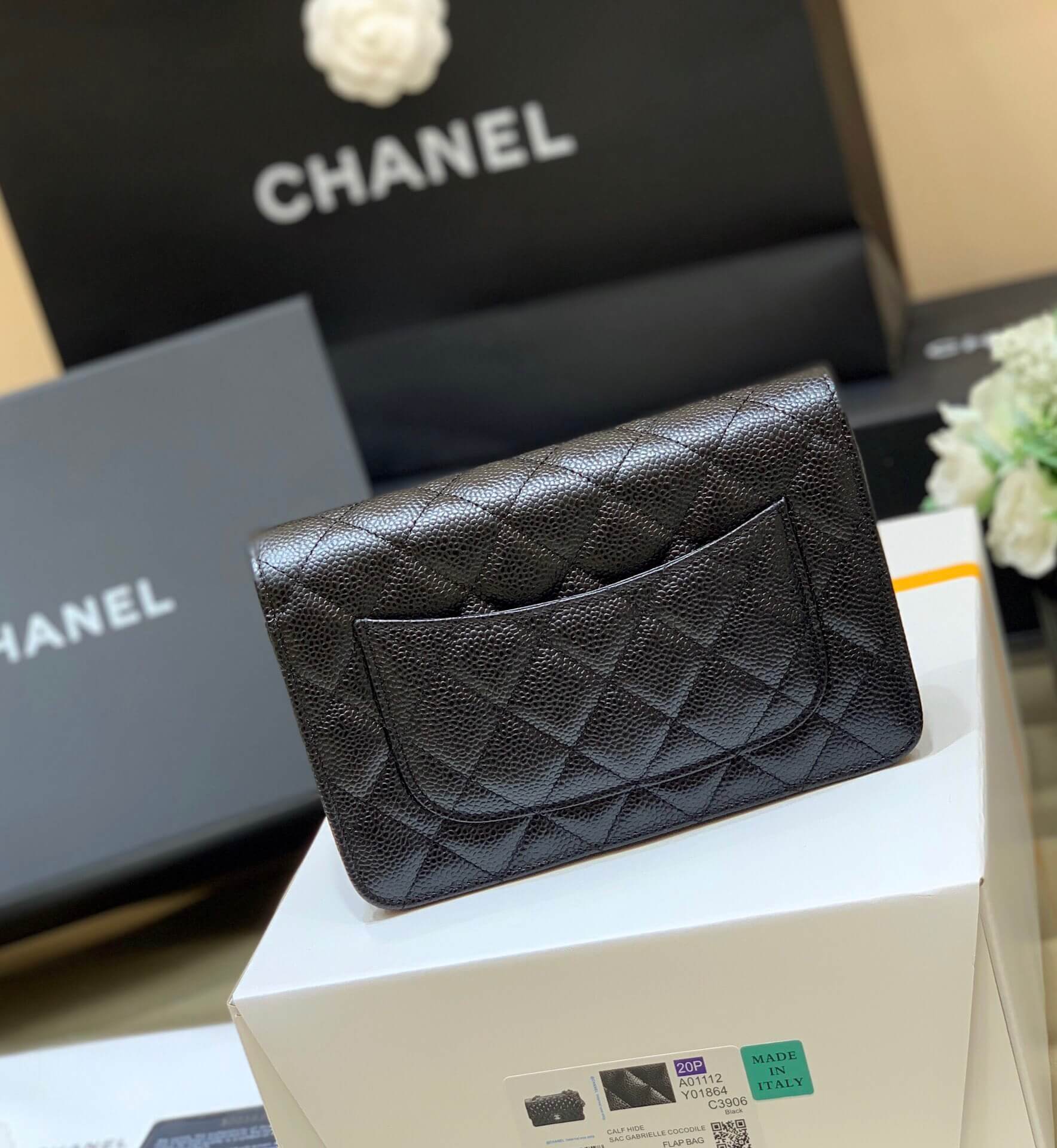 Chanel woc经典款Wallet on chain单肩斜挎链条包 A3381