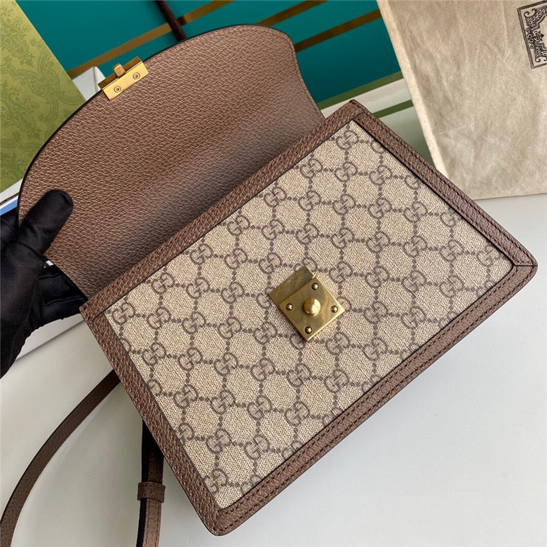 Gucci 651055 Ophidia系列织带小号手提包