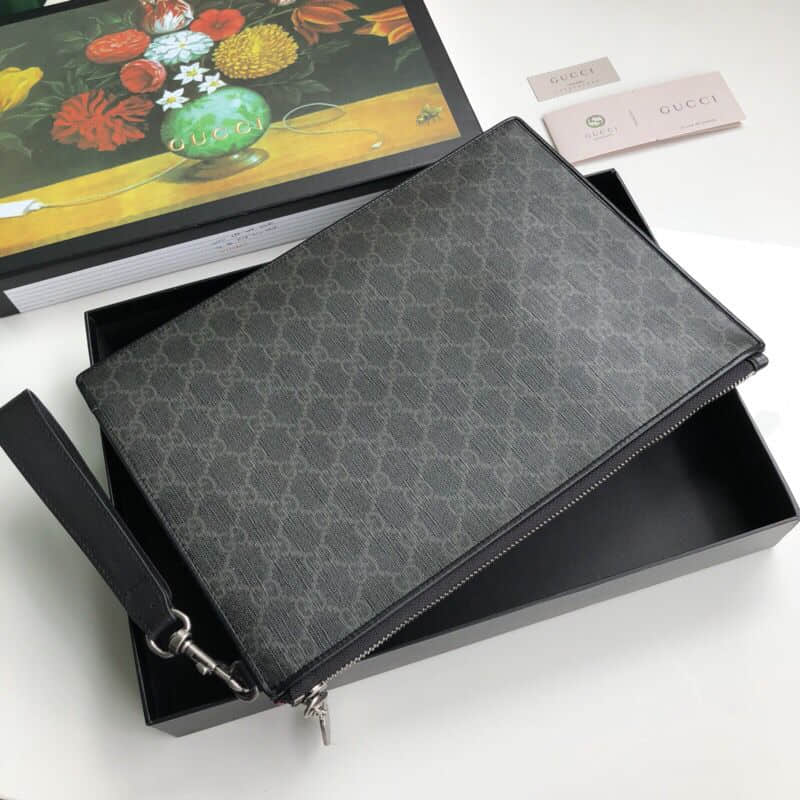 Gucci 496346 Night Courrier系列高级人造帆布手拿包