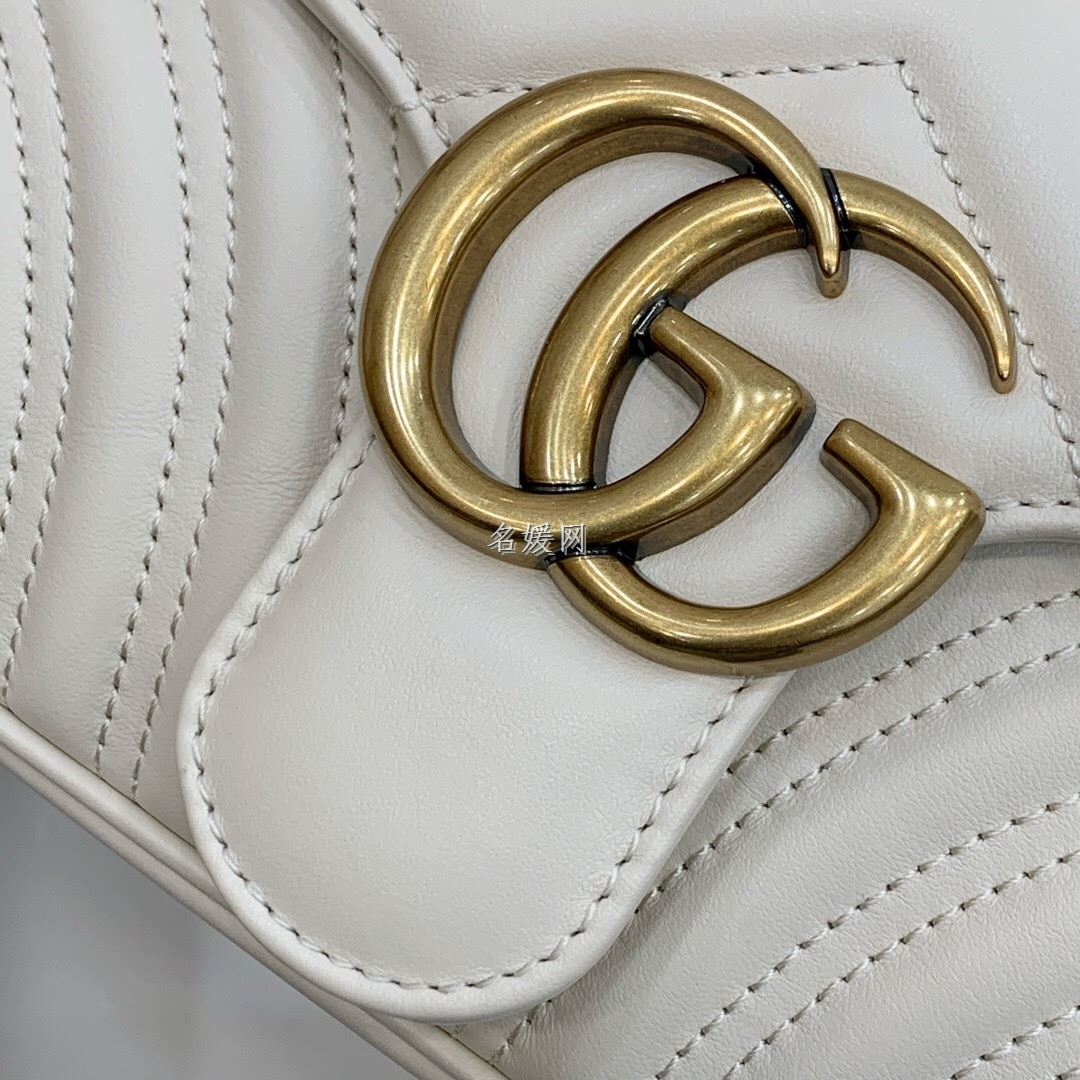 Gucci/古驰 443497 女士GG Marmont中号链条单肩斜挎包