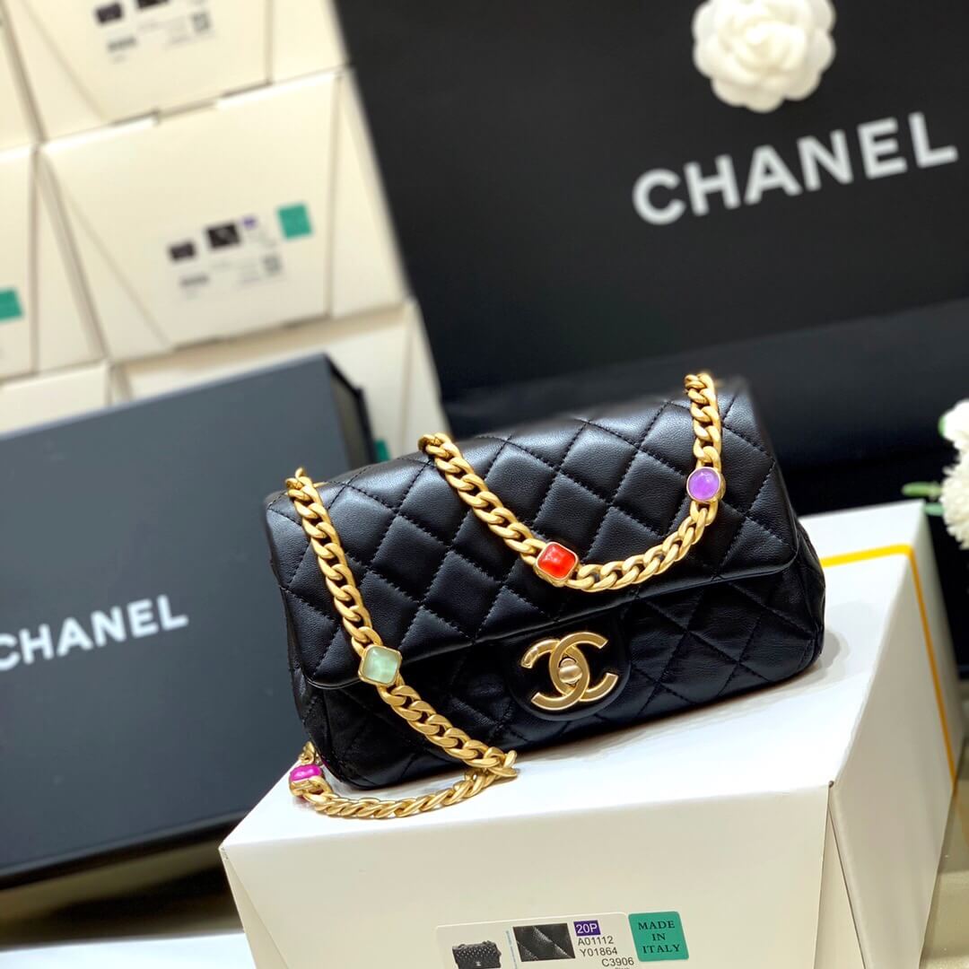 Chanel CF20 Classic flap bag CF宝石包 AS1787黑色