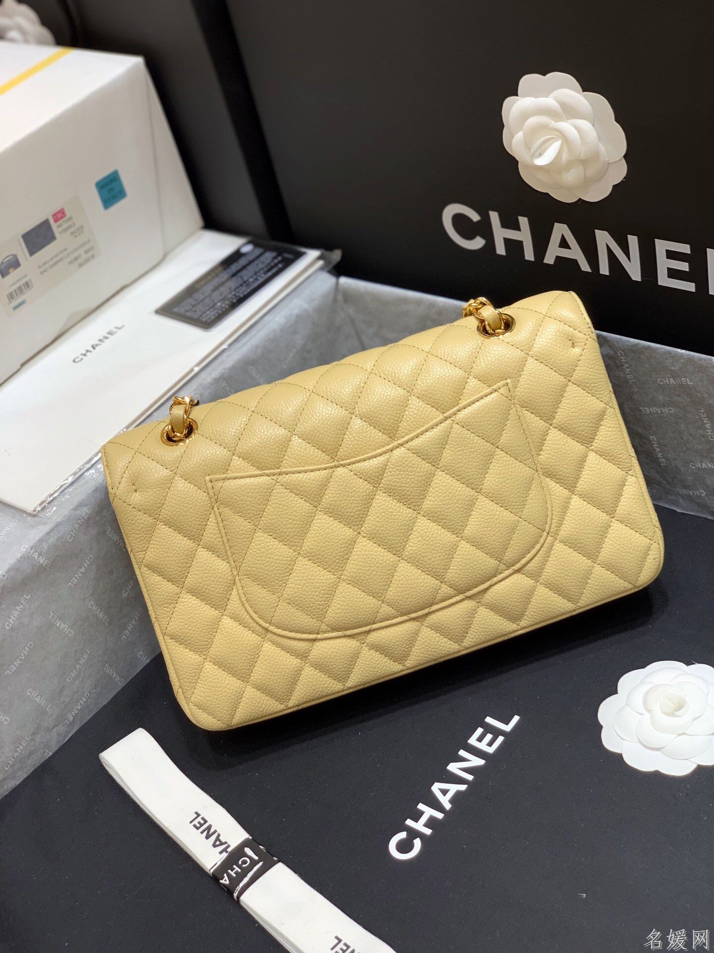 Chanel/香奈儿 A01112 CF25中号鱼子酱牛皮单肩斜挎包