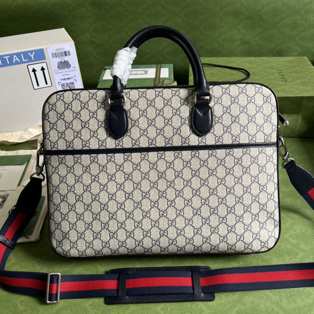 Gucci 674140 92THG 8563 互扣式双G商务包