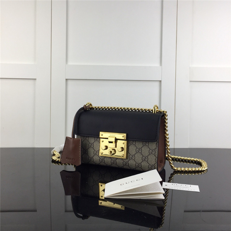 Gucci古驰 409487 Padlock系列小号GG肩背包