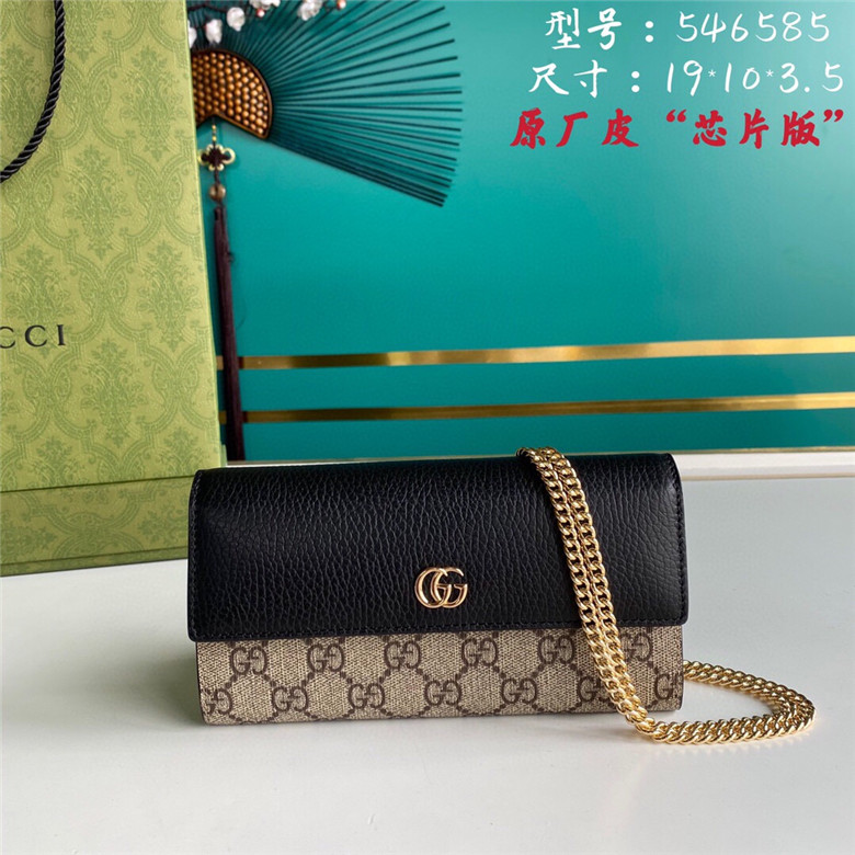 Gucci ‎546585 17WAG 1283 GG Marmont系列链带钱包