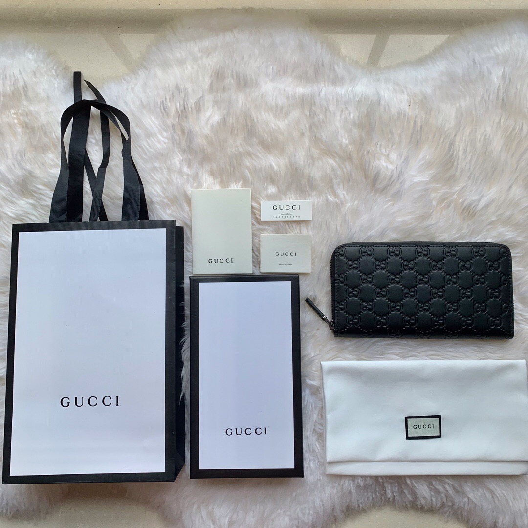 Gucci/古驰 447906 ssima PLUS版 长款霸气经典牛皮压花