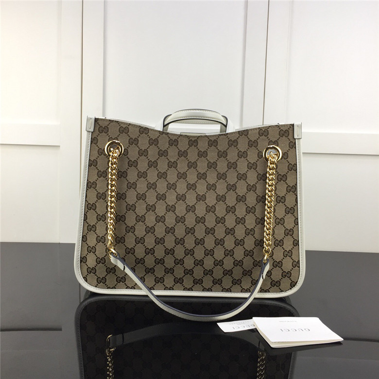 Gucci古驰 621144 白色 1955马衔扣中号手提包