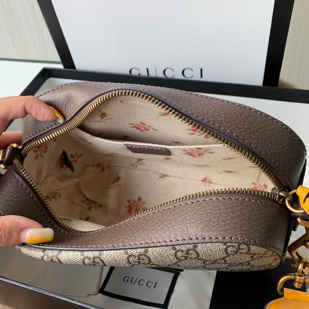 Gucci/古驰 476466 复古风格织带条纹邮差包