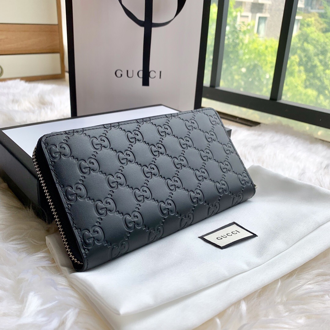 Gucci/古驰 473928 GG五金 中性款男女通用 拉链钱包