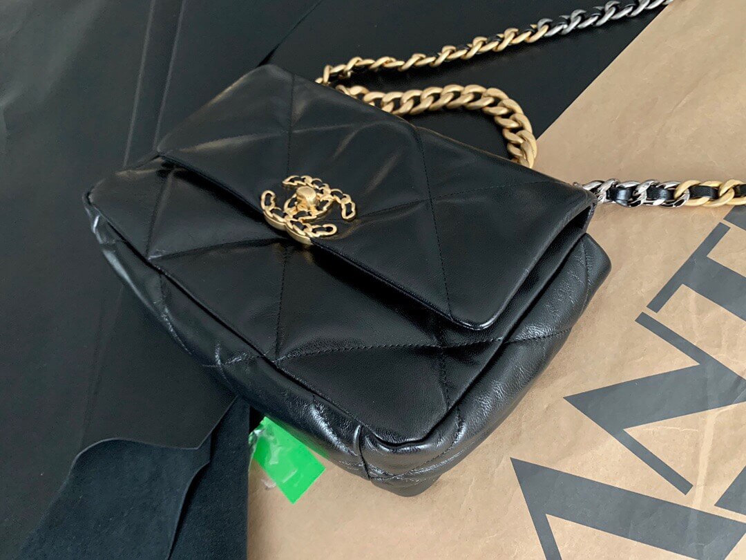 Chanel香奈儿 19 Flap Bag AS1160小号26CM黑色