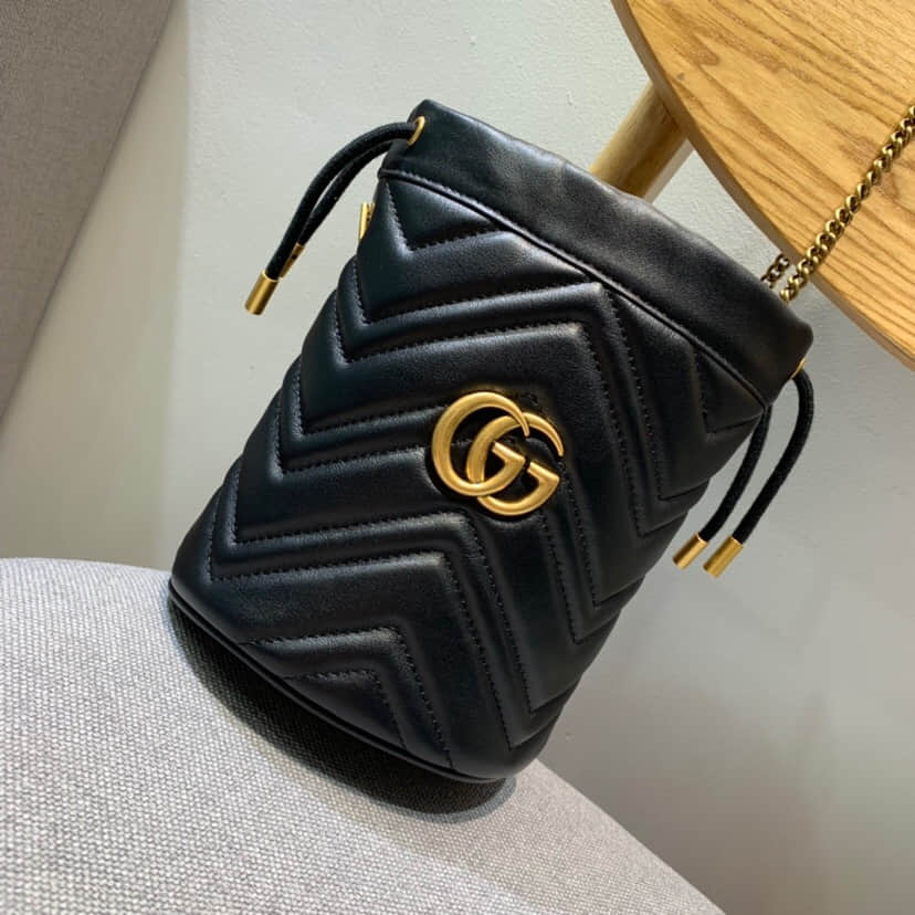 Gucci/古驰 575163 GG Marmont 系列迷你水桶包