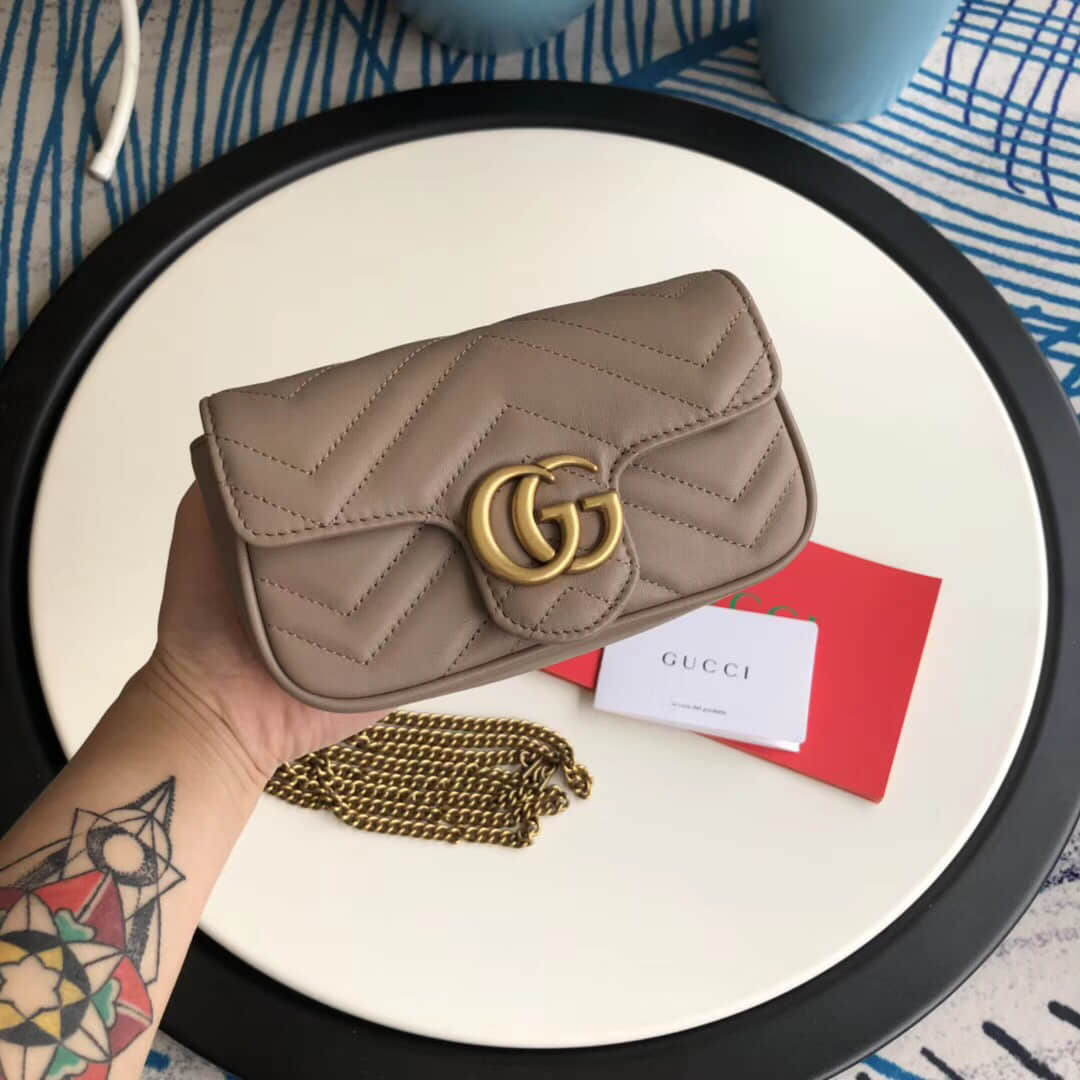 Gucci/古奇 476433 GG Nano 迷你链条包