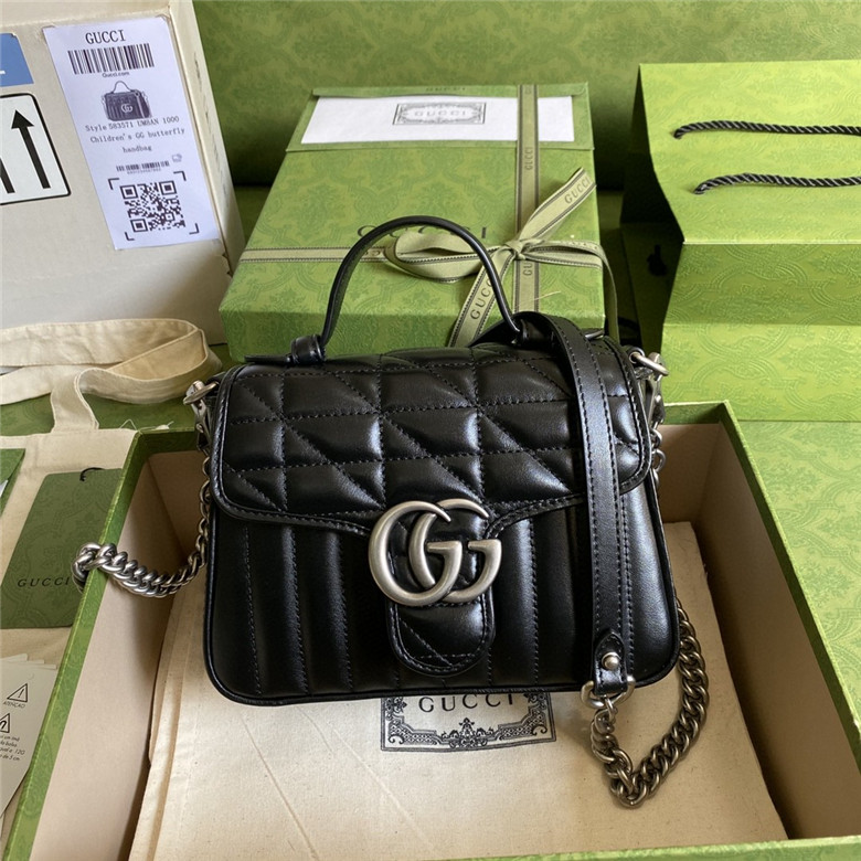 Gucci 583571 GG Marmont系列 迷你手提包