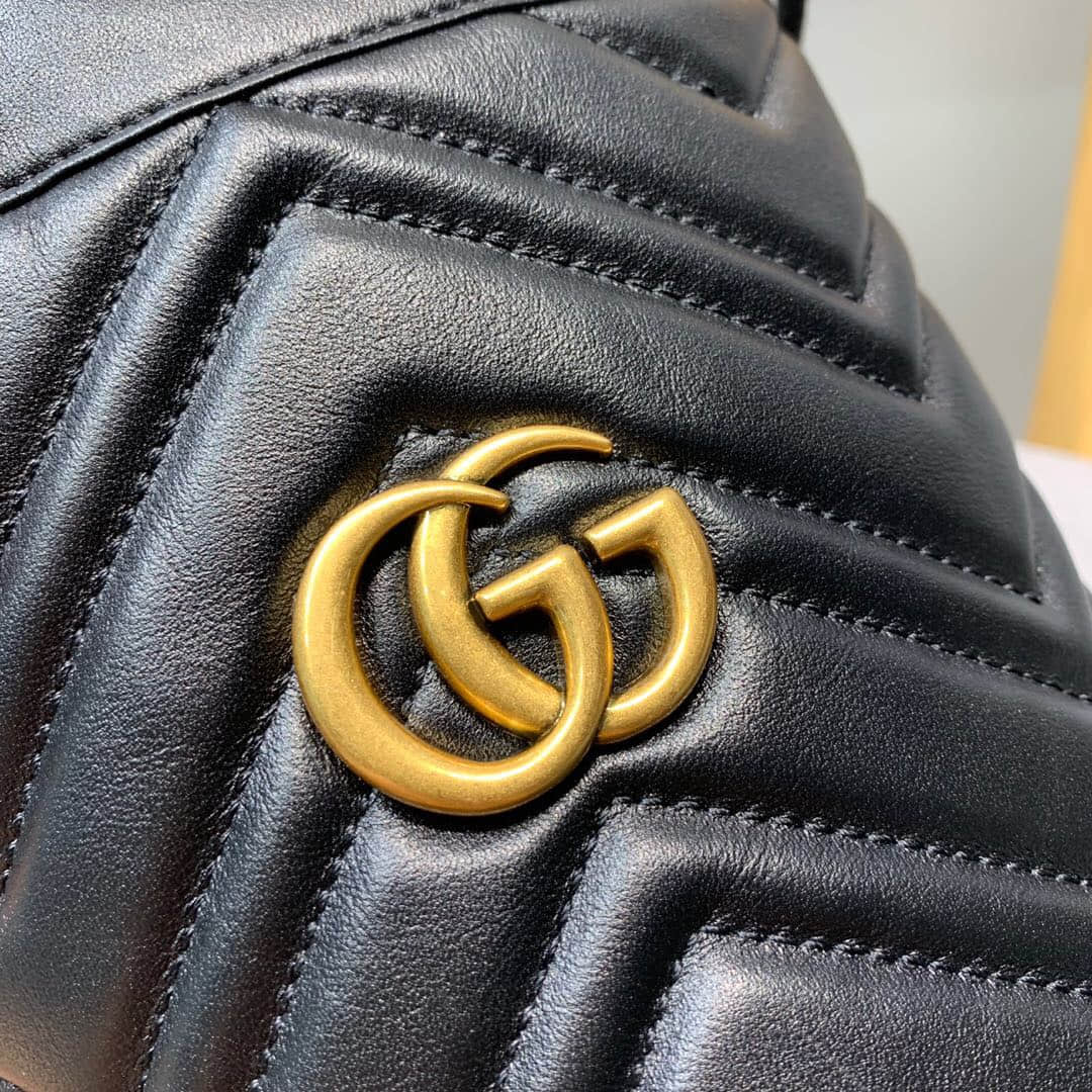 Gucci/古驰 575163 GG Marmont 系列迷你水桶包